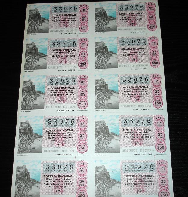 Loteria Nacional-teatro de sagunto 1981