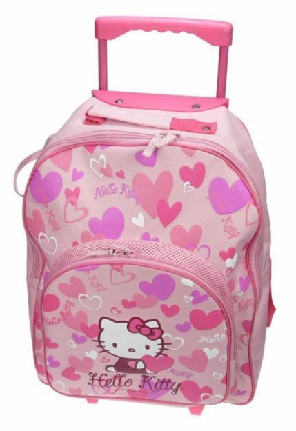 maleta con carro Hello Kitty