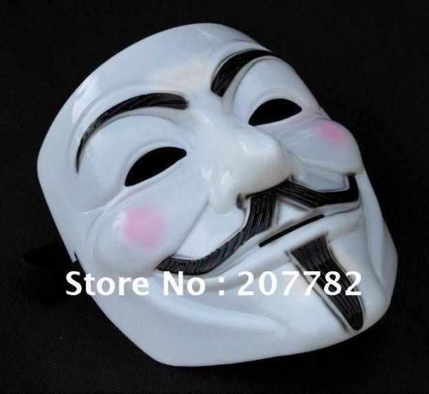 Mascara representativa del grupo anonimus original de V de Vendetta