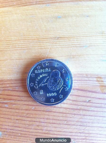 Moneda 50 centimos de euro plateada
