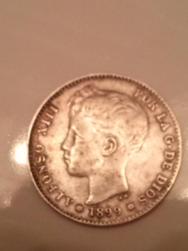 Moneda de 1 peseta de Alfonso Xlll de 1899 SGV de plata