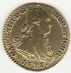 Moneda de oro, Carlos IV, año 1791.