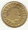 Moneda de oro Felipe V, año 1744.