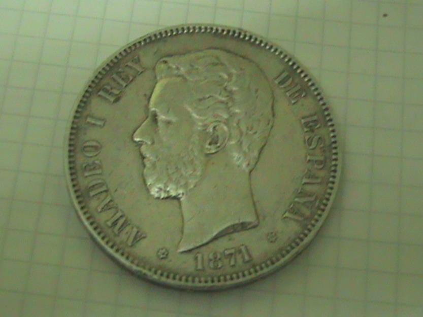 moneda de plata  de 5 ptas de amadeo I