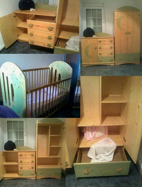 Muebles habitación bebé de madera maciza