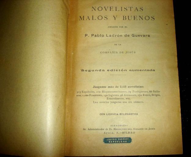 novelistas  malos y buenos  1910 ?. guevara