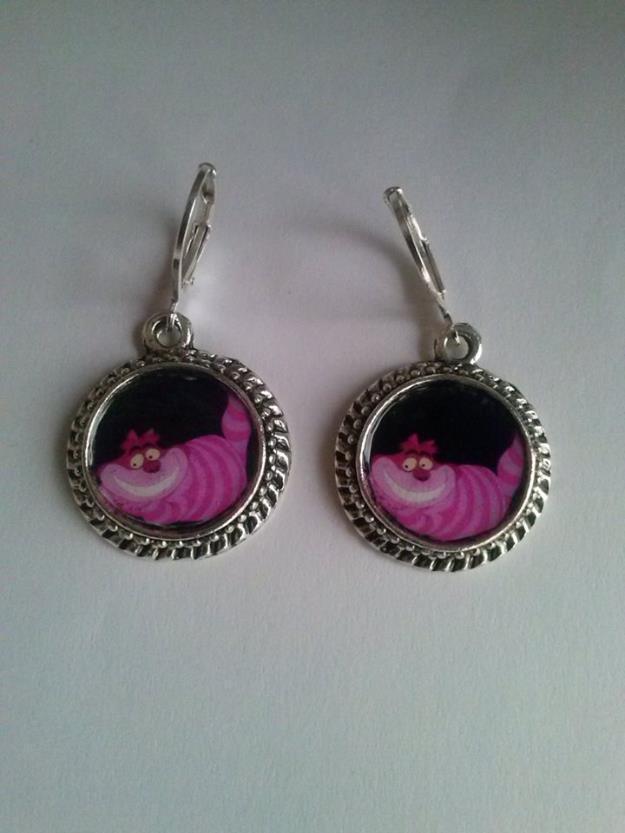 pendientes gato cat kitty camafeo earrings