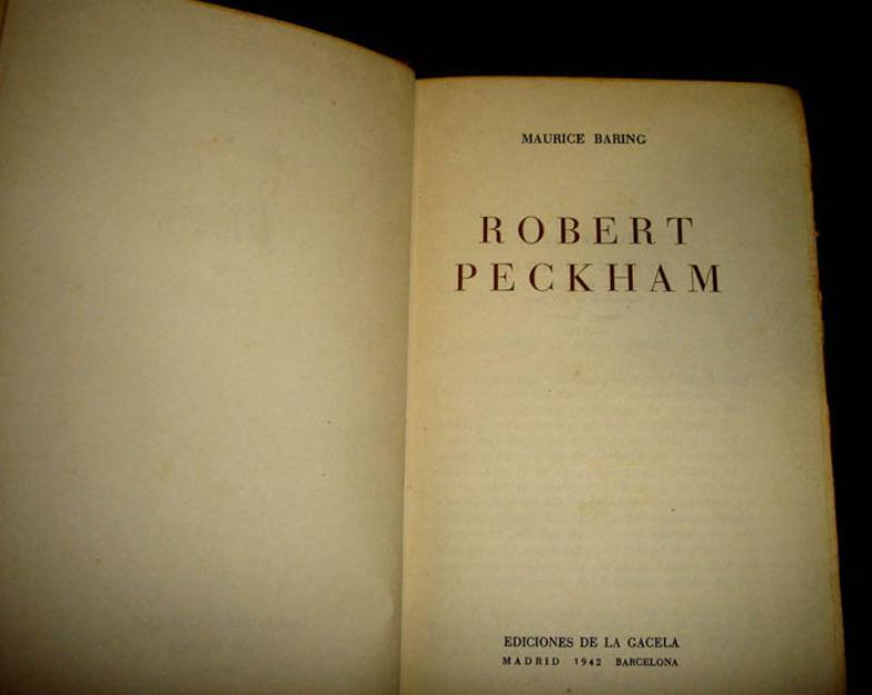 robert peckham 1ª ed 1942  maurice baring