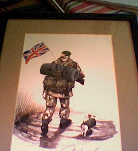 royal marines.cuadro firmado.