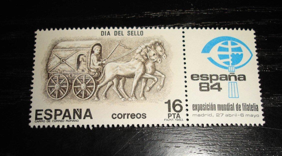 sello Carro de correo romano Dia del sello