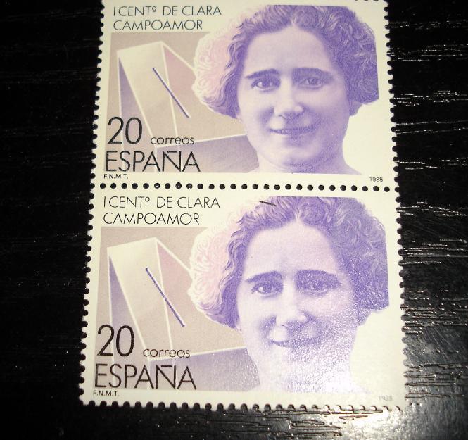 sellos 1º centenar Clara Campoamor
