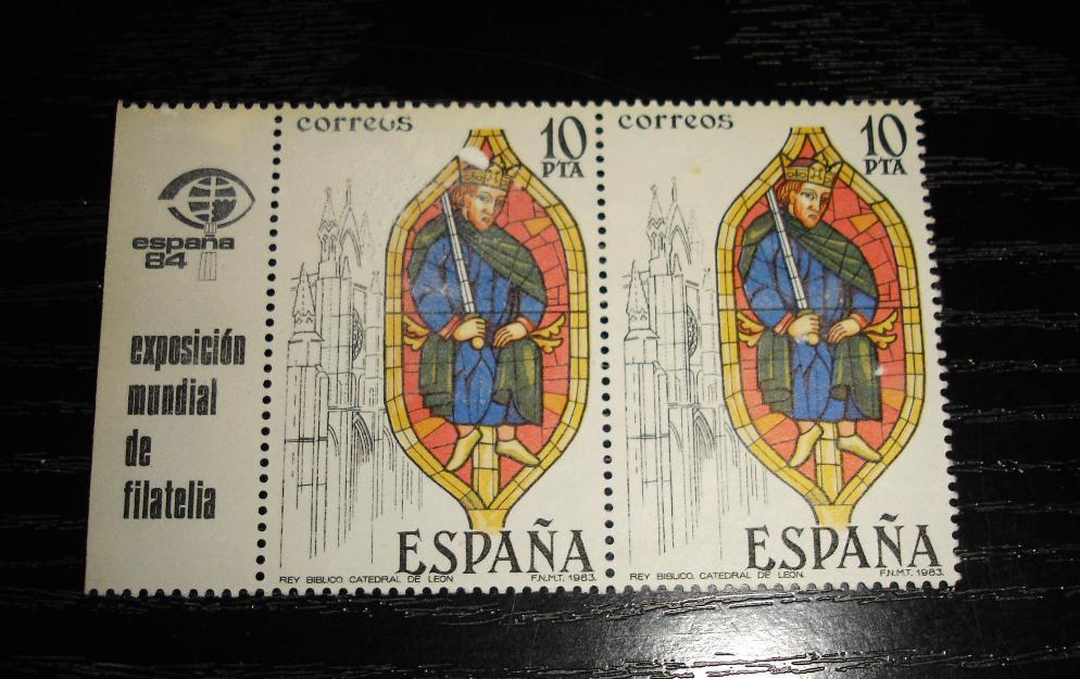 sellos Exposic Mundial Filatelia 84-catedral leon