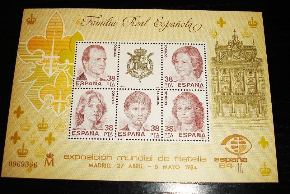 sellos familia real española -hojita
