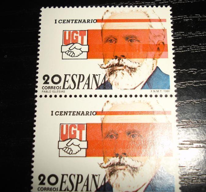 sellos I centenario Pablo Iglesias