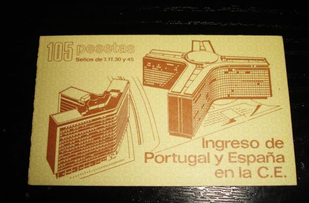 sellos Sobre Ingreso portugal españa en la CE