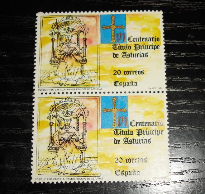 sellos VI centenar Principe Asturias