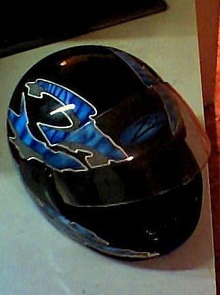 thunder-casco de moto homologado.decorado.