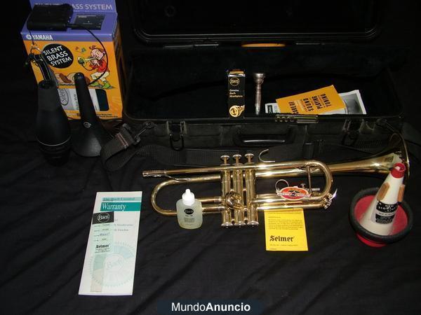 Trompeta SELMER / BACH TR300 + Silent Brass + Accesorios