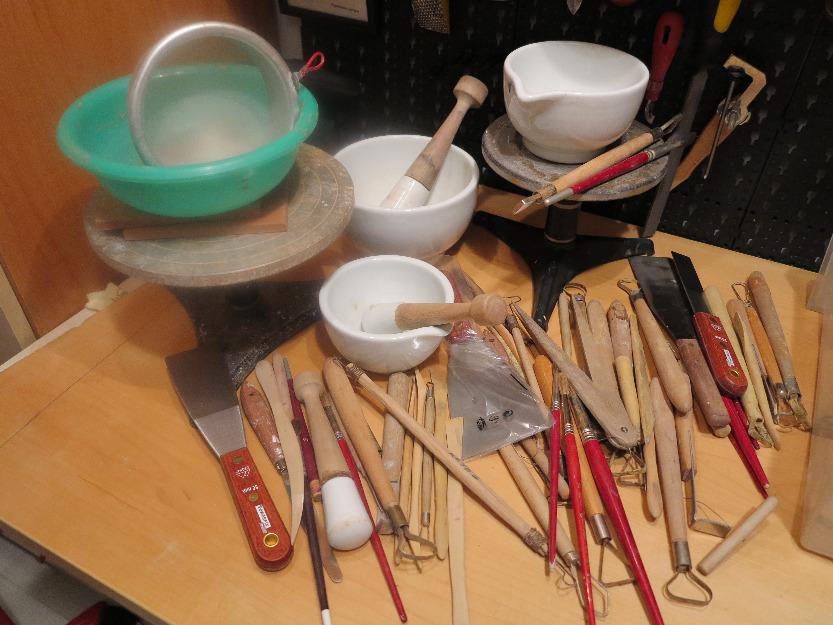utensilio para taller ceramica