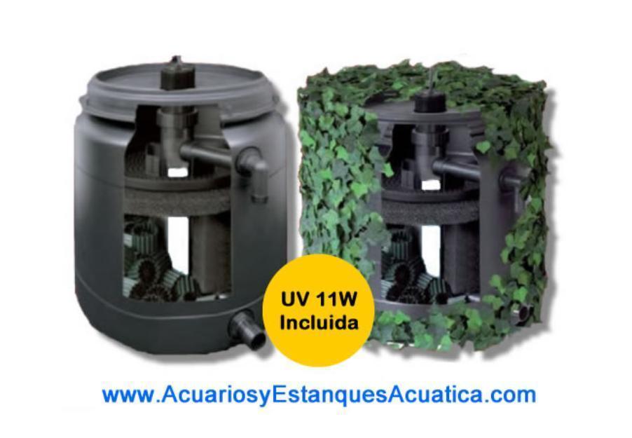 Filtro estanque 5000l ultravioleta 11w bidon gravedad