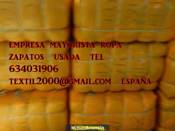 Ropa Usada al peso empresa mayoristas  al kilo TEL 634031906 ropa usada mayoristas