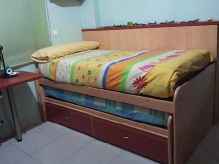 Dormitorio juvenil cama doble cpn encimera