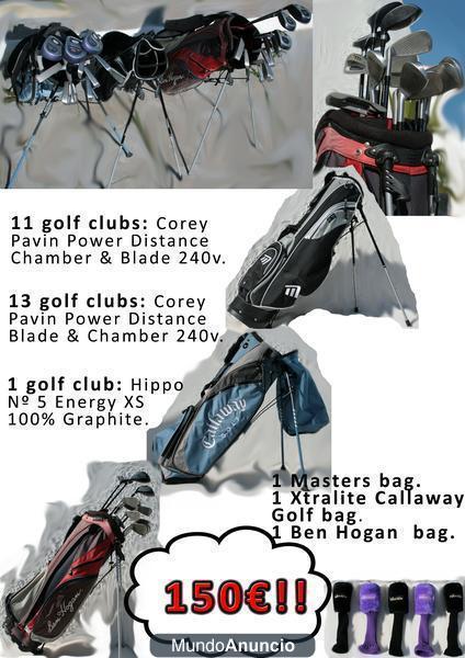 Vendo equipo de golf: Palos y bolsas