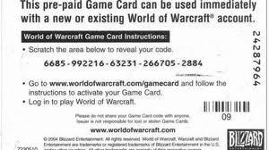 Tarjeta prepago de World of Warcraft