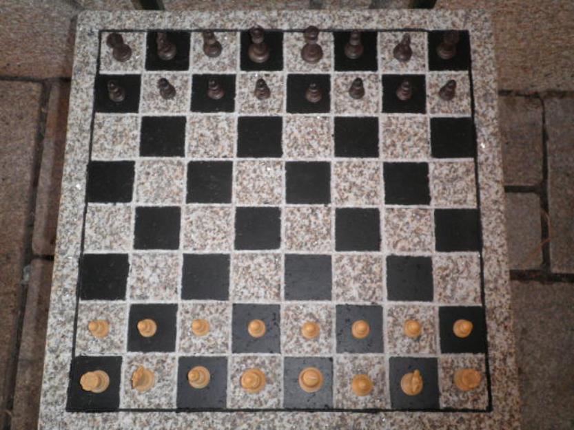Tablero de ajedrez en granito