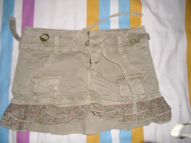 Vendo falda tejana en marrón marca bershka