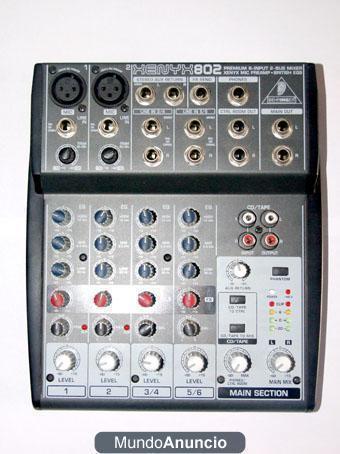 Vendo mesa de mezcla de sonidos BEHRINGER XENYX802