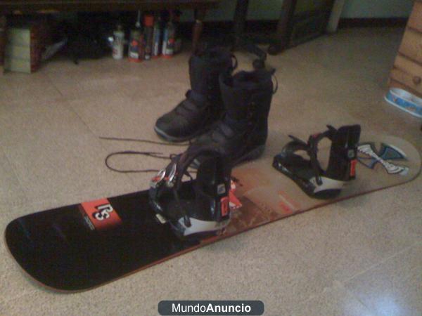 vendo snowboard rossignol y botas atomic 200.00 tel.678999148