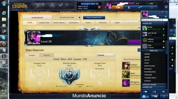 Vnedo cuenta league of leguends