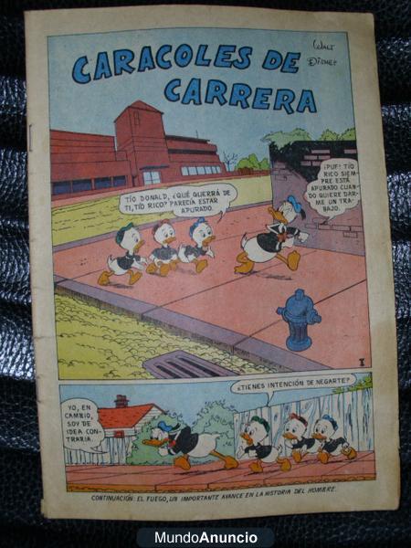 Tebeo Antiguo Walt Disney. Contiene 2 historietas: Caracoles de Carrera y  El sarcofato Egipcio