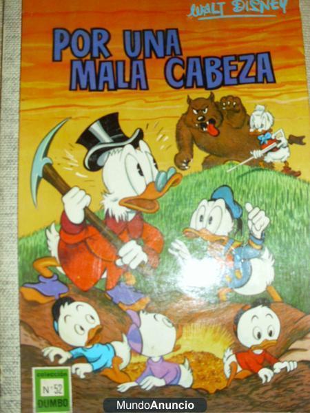 Vendo comic ORIGINAL de 1973 de la Colección DUMBO de Walt Disney. Titulo Por muna mala cabeza . Deposito Legal M. 20317