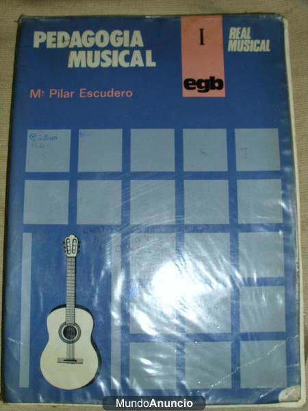 Vendo Libro de Pedagogia Musical por Mª Pilar Escudero, de 1976. Editado por Real Musical, S. A.
