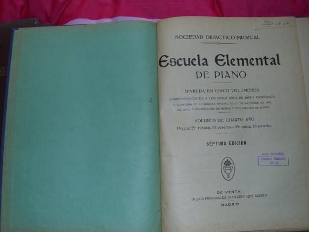 Volumen 4 Piano ajustado a programa oficial 1903