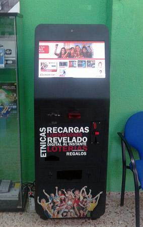 Canalización de Loterías, recargas móviles, revelado... máquina vending