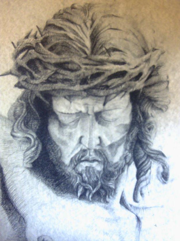 dibujo Cristo de la buena muerte Cádiz