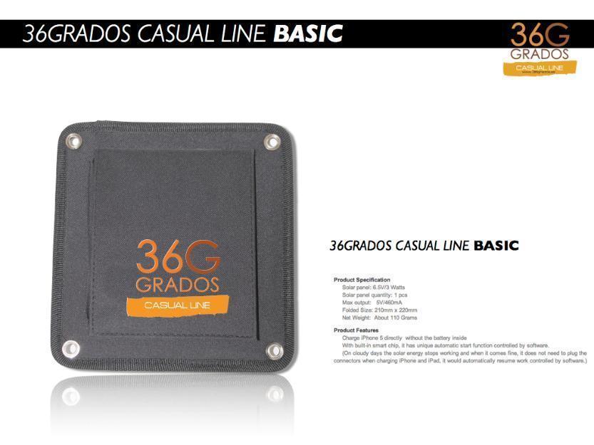 Cargador solar-36g casual line basic