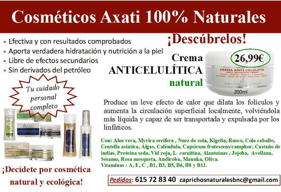 Crema anticelulítica 100%natural AXATI
