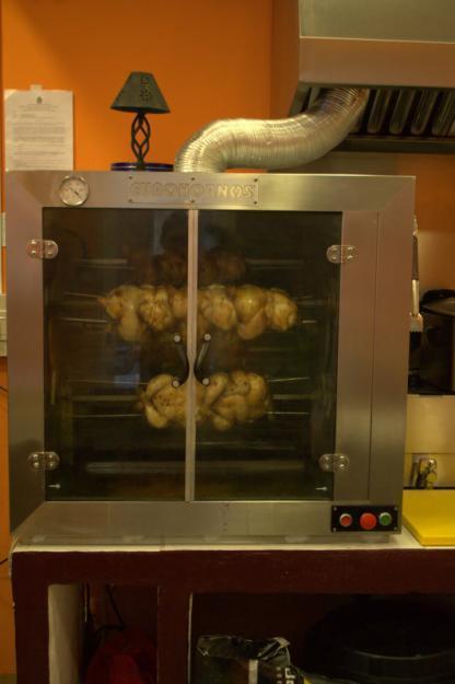 Horno asadero de pollos al carbon