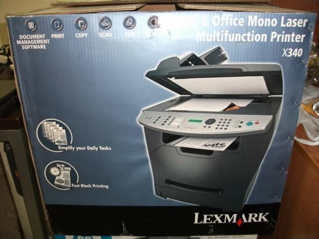 impresora lexmark x 340 fax copiadora escanner 2500copias toner nuevo garantizada