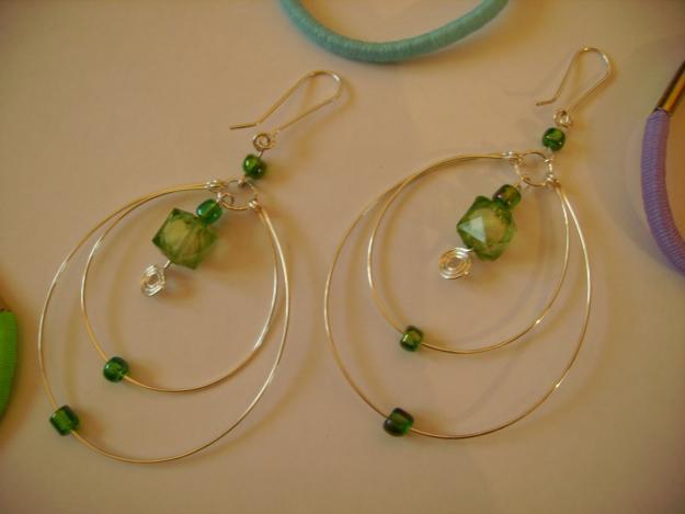 Pendientes  atenea verdes 0013