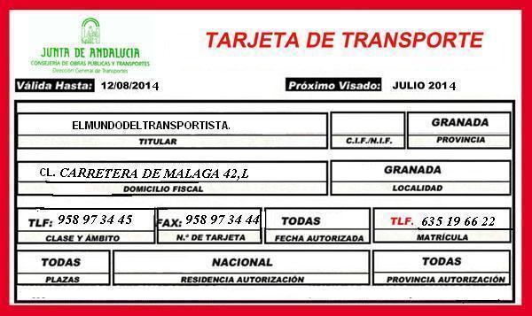 Tarjetas de transportes compra y venta 635 19 66 22