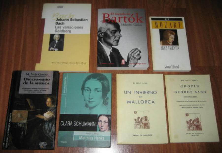 Lote de libros variados sobre musica