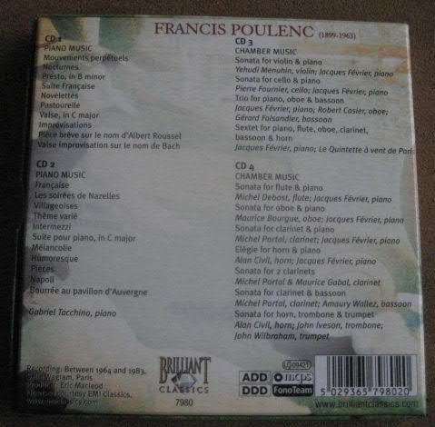 Poulenc - Musica de camara y musica para piano