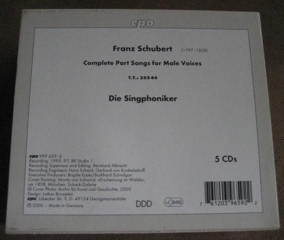 Schubert - Obra completa para coro masculino