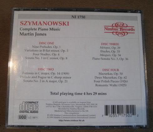 Szymanowski - Obra completa para piano