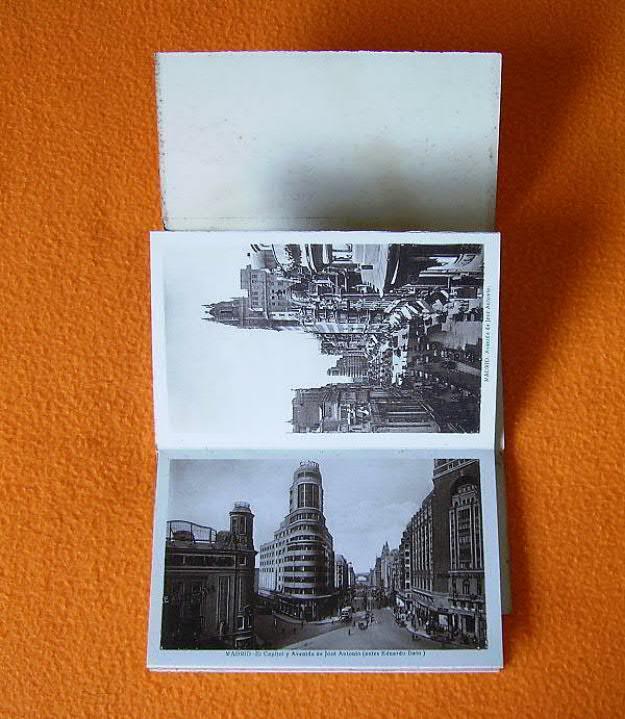 Acordeón con 12 tarjetas postales de Madrid (anteriores a 1936)